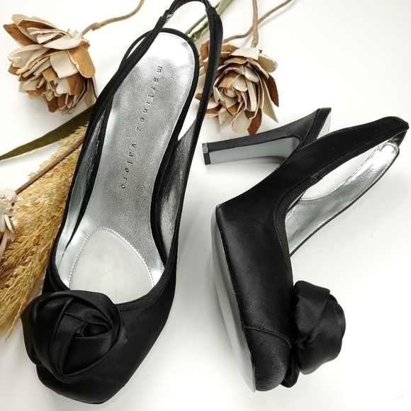 Martinez Valero Blk ButtonBow BabyDoll Slingback 9 - Picture 15 of 15